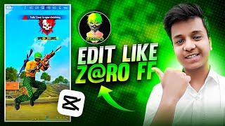 How to EDIT like Zoro ffx in capcut  | Zoro FF shorts editing in Capcut