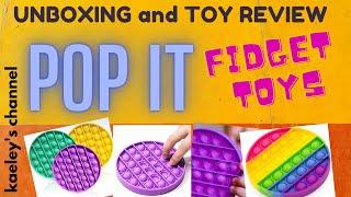 kaeley's channel FUN ACTIVITIES: Fidget Toy POP IT Push Bubble POP Relaxing Sensory Toys 2021