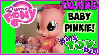 My Little Pony So Soft Newborn Talking PINKIE PIE + Surprise Eggs! by Bin's Toy Bin