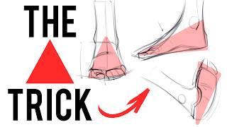 Drawing Feet with Simple Shapes