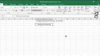 Shortcut Key to Unmerge Cells in Excel