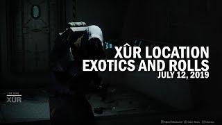 Xur Location, Exotics & Armor Rolls 7-12-19 / July 12, 2019 [Destiny 2]