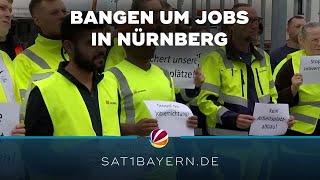 Demonstration in Nürnberg: DB Schenker-Mitarbeiter fürchten um ihre Jobs