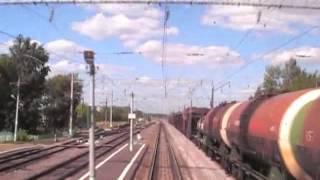 Мичуринск-В - Рыбное | Вид из кабины ЭП10-009 / Russia cab ride locomotive EP10, 2007 year.