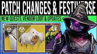 Destiny 2: PATCH CHANGES TODAY & FESTIVAL EVERVERSE! New Weapons, Exotics, Vendors & More (Oct 29th)