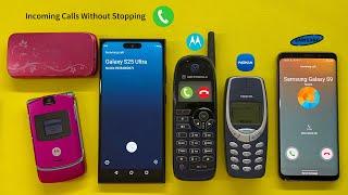 Incoming Calls on Motorola m3788/V3i & Nokia 3310 + Samsung S9/S25Ultra/La’Fler