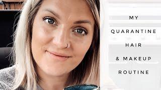 QUARANTINE  GET READY WITH ME | New Skin Care Routine, Easy Makeup, L'ange Straightening Brush