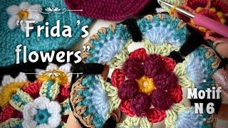 ВЯЖЕМ ЛЕГЕНДАРНЫЙ ПЛЕД КРЮЧКОМ «ЦВЕТЫ ФРИДЫ» МОТИВ 6 HOW TO CROCHET “FRIDA’S FLOWERS” BLANKET