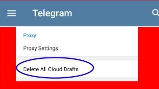 Telegram || How to Delete All Cloud Drafts