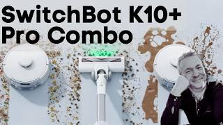 SwitchBot K10+ Pro Combo = Smart Robot Vacuum + Cordless Vacuum