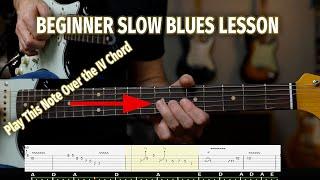 Beginner Slow Blues Solo Lesson in A