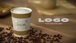 Coffee Paper Cup Mockup Logo Opener | After Effects Template