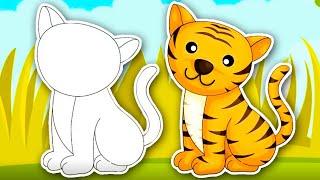 Animal Puzzle Guessing Game for Toddlers! Learn about Animals with Puzzles | Kids Learning Videos