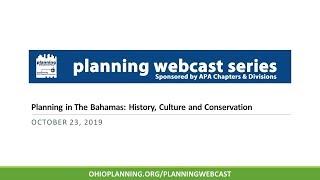 Planning in The Bahamas: History, Culture and Conservation