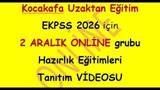 İlk 500'e girme hedefi ile 2 Aralık 2024 ONLİNE EKPSS gruplarımızla 2026 EKPSS artık çok kolay.