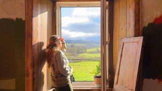 Lone Girl Renovates Derelict Bedroom in Old House!  Scottish Country House Life (Living in Scotland)