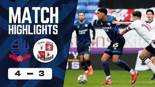HIGHLIGHTS | Bolton Wanderers vs Crawley Town