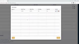 Setting up Work Shifts