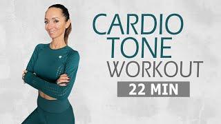 20 MIN CARDIO TONE WORKOUT / Endurance training combined w strengthening exercises | Katja Seifried