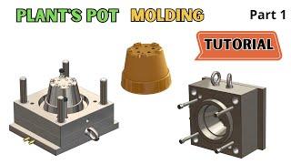 SOLIDWORKS MOLD DESIGN - Create Core cavity  -  plant's Pot 1/2