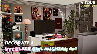 REALISTIC NYC BLACK GIRL MUSICIAN APARTMENT │ The Sims 4│THE EXIST SAVE FILE