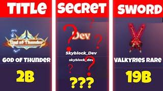 Value List September 2024 Skyblock Blockman Go (NotClickbait)