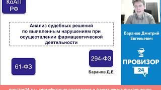 Анализ судебных решений по нарушениям в аптеке (2018 год). Часть 1