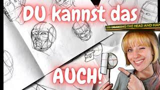 LOOMIS METHODE VIDEO 3: Step by Step 3/4 Profil Zeichnen Lernen +Kostenloses Bücherarchiv! 4k