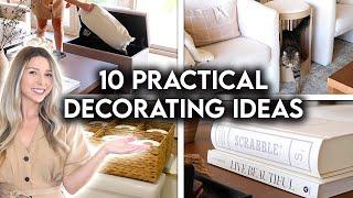 10 PRACTICAL HOME DECOR IDEAS | DECORATE + ORGANIZE WITH ME