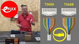 T568A vs T568B - what's the difference and how to test patch leads.