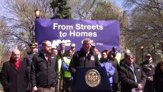 NYC HOME-STAT Press Conference with Mayor de Blaiso, Commissioner Banks, Kallos