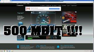 Incredible speed test - 500 Mbit/s !!!