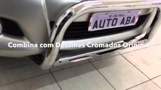 Quebra Mato Parachoque de Impulsão Cromado Toyota Hilux 2005 até 2015