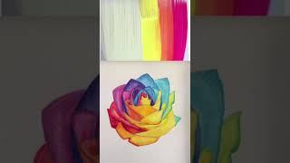 Satisfying Art #youtubeshorts #creativehands #viral #artwork #shorts #art #love #coloring #rose#love