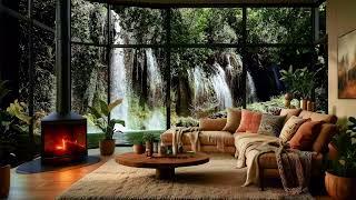  RELAX NOW with Waterfall Sound and Birds Singing for a Calm Day