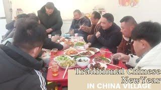 Traditional Chinese New Year|Family gathering during Chinese New Year in China village|Chinese food