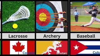 National Sports From Different Countries 2023 | Sports In World | Sports Celebs Comparison