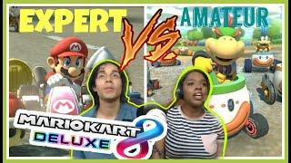 EXPERT GAMER vs AMATEUR GAMER in MARIO KART 8 DELUXE