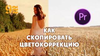 Как скопировать цветокоррекцию в Premiere Pro. Учебник по цветокоррекции.