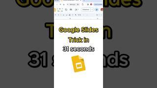 Google Slides Trick in 31 seconds  Leave a comment if you want more #googleslides tutorials