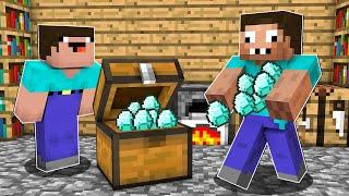 НУБ УКРАЛ АЛМАЗЫ У ПРО В МАЙНКРАФТ ! НУБИК ПРОТИВ ТРОЛЛИНГ ЛОВУШКА В MINECRAFT Дак Плей