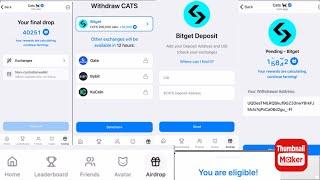 Cats telegram Airdrop update | Cats exchange connect |Bitget exchange connect to cats |Cats withdraw