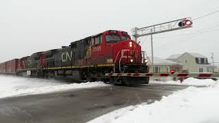 Trains in Rimouski (A402s and L559s) March and April 2021