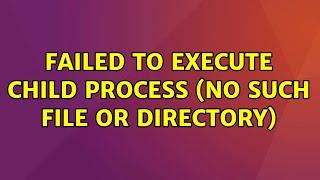 Ubuntu: Failed to execute child process (No such file or directory)