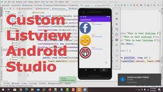 Custom listview android studio with image and onclick items