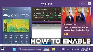 How to Enable New Fullscreen Widgets in Windows 11 25201