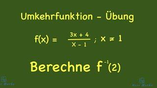 Übungsaufgabe Umkehrfunktionen