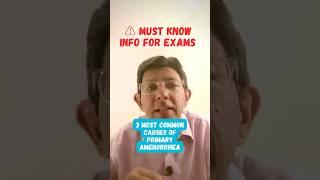 3 Most Causes of  Primary Amenorrhea. Dr. Punit Bhojani lists down.