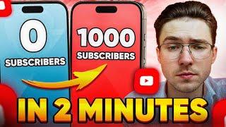 HOW TO GET SUBSCRIBERS ON YOUTUBE FAST IN 2025 | GROW 1000 YOUTUBE SUBSCRIBERS IN 2 MINUTES