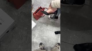 My ex girlfriend trying on high heels. #feet #candid #highheels #girlfriend #cute #shoeplay